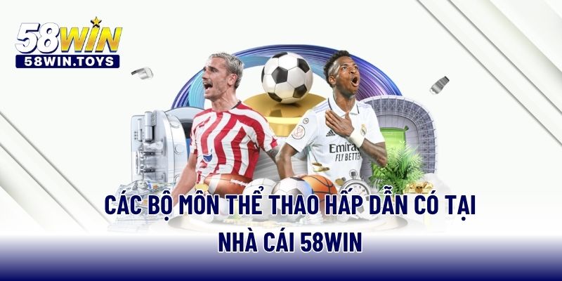 Các bộ môn thể thao hấp dẫn có tại nhà cái 58WIN